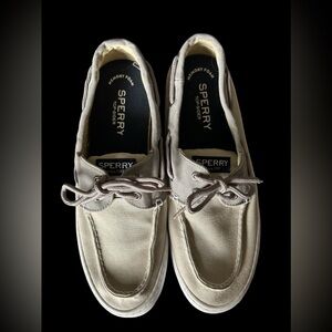 Sperry Mens Cutter 2-Eye Boat Sneakers Shoes Casual - Off White